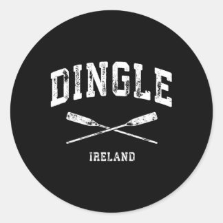 Dingle Ierland Nautical Crossed Oars Ronde Sticker