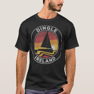 Dingle Ireland Sailboat 70s Retro Sunset T-shirt