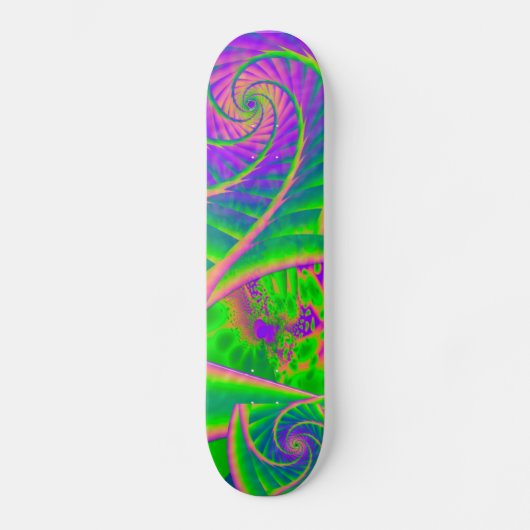 Dinglebes Psychedelic Fused Glass Skateboard (Voorkant)