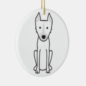 Dingo Dog Cartoon Keramisch Ornament (Rechts)