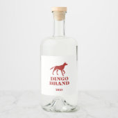 Dingo Merk Meel Stencil Print Likeurfles Etiket (Voorkant)