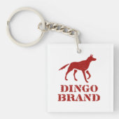 Dingo Merk Meel  Stencil Print Sleutelhanger (Voorkant)