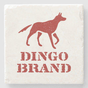 Dingo Merk Meel Stencil Print Stenen Onderzetter