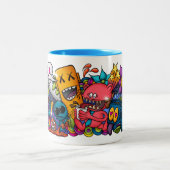 Dingue Caricatures de Doodons Café Mug (Centre)