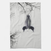 Dingue noir et blanc de serviette de cuisine sur (Vertical)