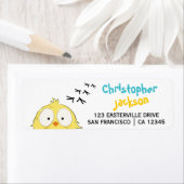 Dingue poulet ! Amusant Étiquette de adresse (En situation)