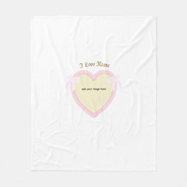 Dingus Bows & Heart gepersonaliseerd Fleece Deken
