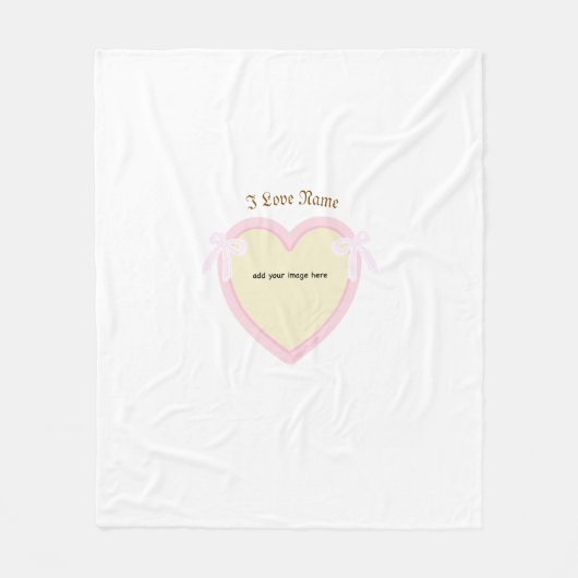 Dingus Bows & Heart gepersonaliseerd Fleece Deken (Voorkant)