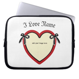 Dingus Bows & Heart gepersonaliseerd Laptop Sleeve