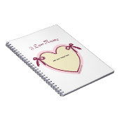 Dingus Bows & Heart gepersonaliseerd Notitieboek (Rechterzijde)