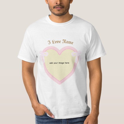 Dingus Bows & Heart gepersonaliseerd T-shirt (Voorkant)