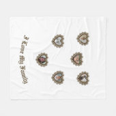 Dingus Heart Lace-Lijst Fleece Deken (Voorkant (Horizontaal))