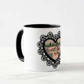 Dingus Heart Lace Lijst mok (Voorkant links)