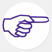 Dingvinger Ronde Sticker (Voorkant)