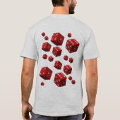 Dinice blanc t-shirt pour hommes à manches longues (Dos)