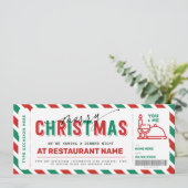 Dinight Kerstmis Gift Voucher Coupon (Staand voorkant)