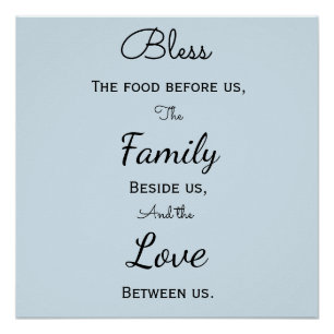 Dining Room Prayer Poster Perfect Poster