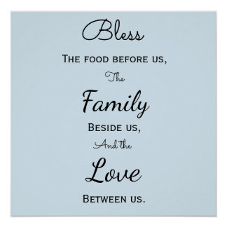 Dining Room Prayer Poster Perfect Poster