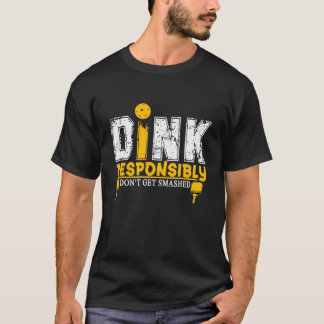 Dink Betrouwbaar Funny Pickleball ShortSleeve Unis T-shirt