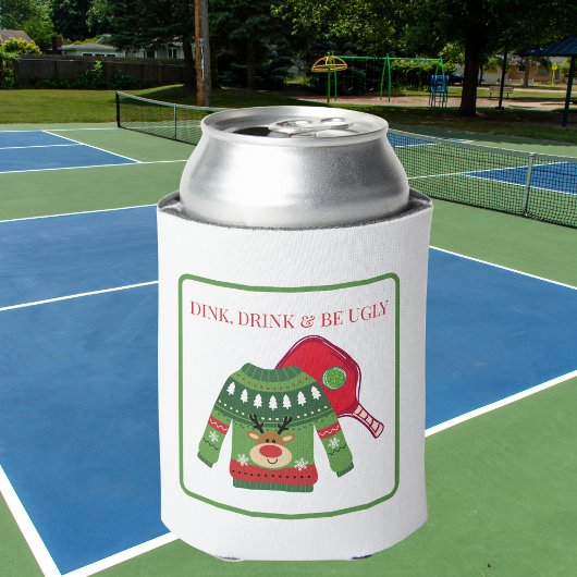 Dink Drink Be Ugly Pickleball Ugly Sweater Paddle Blikjeskoeler