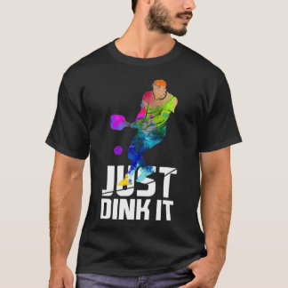 Dink het gewoon Funny Pickleball Gift Waterverf T-shirt