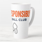 Dink Responsibly Pickleball Latte Mug (Angle droit)