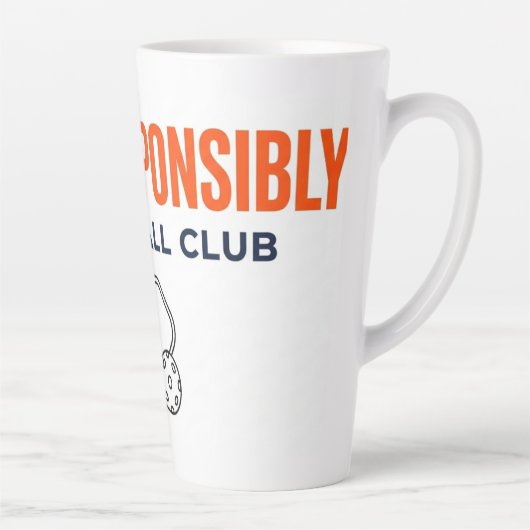 Dink Responsibly Pickleball Latte Mug (Droite)