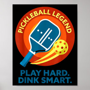 Dink verantwoord retro pickleball grappig vintage poster