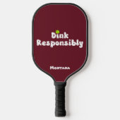 Dink Verantwoordelijk Naam Ruby Rood Pickleball Paddle (Voorkant)