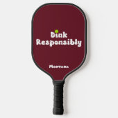 Dink Verantwoordelijk Naam Ruby Rood Pickleball Paddle (Achterkant)