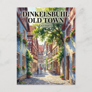 Dinkelsbühl Oude Stad Steeg Duitsland Briefkaart