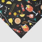 Dinken en 🍾 🥂 drinken - pickleball tissuepapier (Detail)