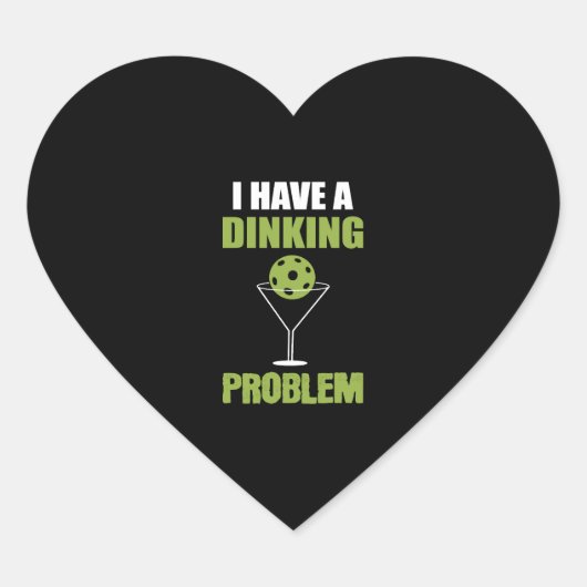 Dinken Probleem Sport Enthousiast Gift Hart Sticker (Voorkant)
