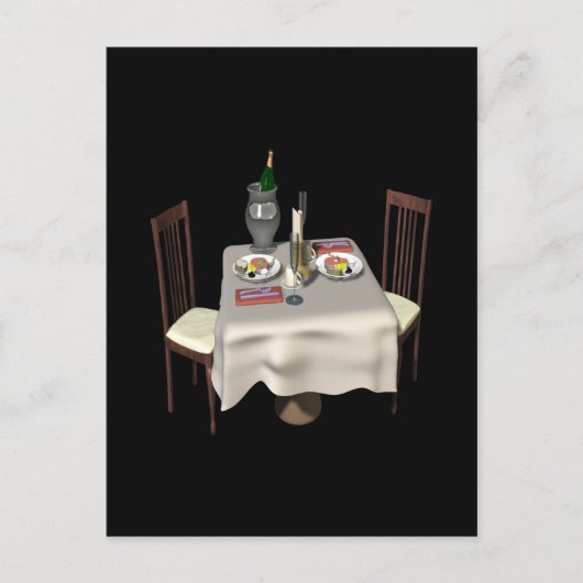 Dinken voor twee briefkaart (Voorkant)