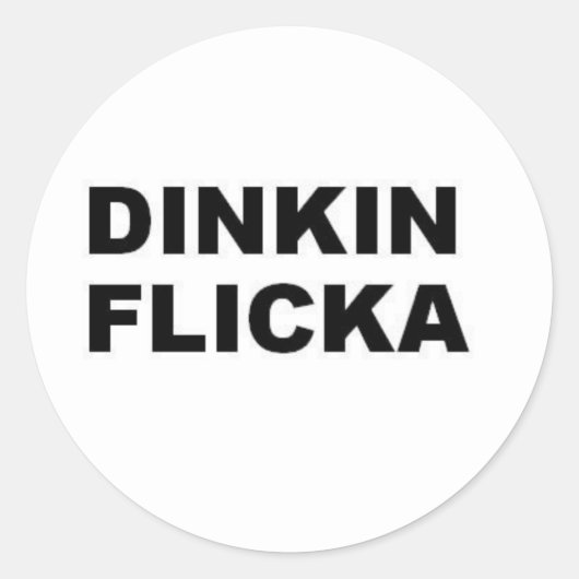 DINKIN FLICKA RONDE STICKER (Voorkant)