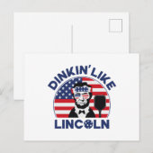 Dinkin Like Lincoln Feestdagenkaart (Voorkant / Achterkant)