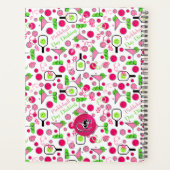 Dinking Cosmo roze cocktail, Pickleballimieten Planner (Achterkant)