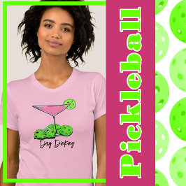 Dinking Cosmo roze cocktail, Pickleballimieten T-shirt