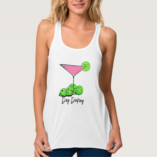 Dinking Cosmo roze cocktail, Pickleballimieten Tanktop (Voorkant)