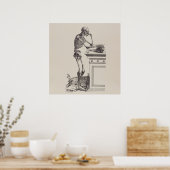 Dinking Skeleton Poster (Keuken)