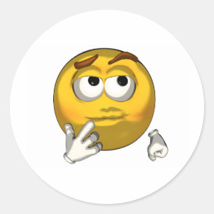 Dinking - Toon Ronde Sticker