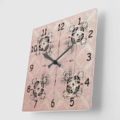 Dinking van pastelijstklok vierkante klok (Hoek)