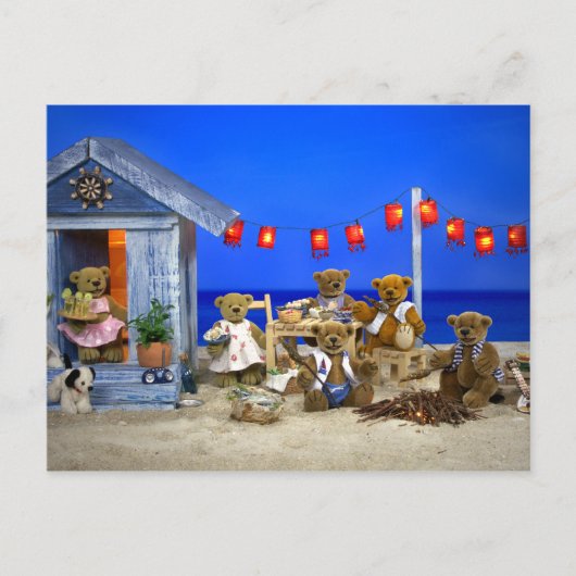 Dinky Beren: Beach Party Briefkaart (Voorkant)