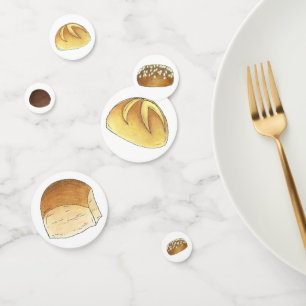 Dinner Bread Rolls Bun in het Oven-Baby shower Confetti