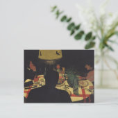 Dinner by Lamplight, 1899 Briefkaart (Staand voorkant)