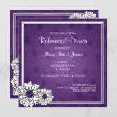 Dinner Dahlia Floral Paars Kaart (Voorkant / Achterkant)