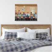 Dinner for Threshers by Grant Wood Canvas Afdruk (Insitu (Slaapkamer))