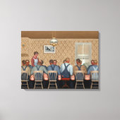 Dinner for Threshers by Grant Wood Canvas Afdruk (Voorkant)