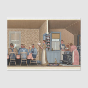 Dinner for Threshers by Grant Wood Tissuepapier