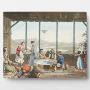 Dinner gehouden te Delphi ter ere van de schilder  Fotoplaat